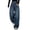 Blue, variant on Women’S Asymmetric Waistband Wide Leg Jeans, High Waisted Loose Fit Casual Trousers With Decorative Pocket, Soft Denim Daily Streetwear Pants, 1 Piece, Sizes XS Through XXL