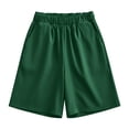 thumbnail image 6 of PiGOGI Women's Loose High Waist Wide Leg Shorts with Pocket Solid Color Casual Summer Lightweight Pants Green XL, 6 of 6