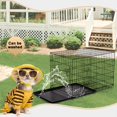 thumbnail image 7 of Bestpet Folding Black 48" 2 Door Pet Dog Cage Kennel with Divider Cat Cage Kennel with Tray, 7 of 7