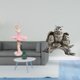 thumbnail image 2 of Estatua de la bailarina,Estatua de niña de ballet Escultura de niña de resina Artesanía,Figura de bailarina para decoración de escritorio,Figuras de búho,Figuras de búho,animales, 2 of 8