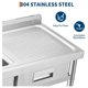 thumbnail image 5 of 39 x 19 x 38inch Stainless Steel Utility Sink Freestanding Single Bowl con Cajón Pull-Out cm de Alturaot Cold Faucet Built-In cm de Profundidadrain Basket cm de Profundidadish Rack para Laundry.., 5 of 7