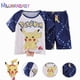 thumbnail image 2 of Conjunto de pijama de dibujos animados de Pokémon para niños y niñas, ropa de dormir de manga corta, Jersey, ropa de dormir para el hogar qym unisex, 2 of 2