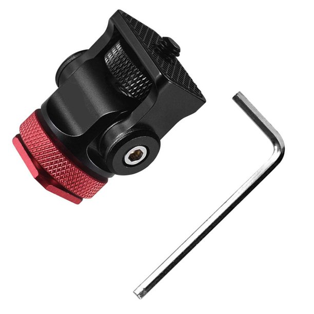 Adaptador de montaje de pantalla de cámara ajustable Pantalla portátil 1/4 pulgadas Montajes de zapata roscada Convertidor FotografíaRojoPorcelana Deng Xun unisex
