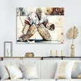 thumbnail image 2 of Designart Hockey Goalie On Ice During Game III Canvas Wall Art, 2 of 5