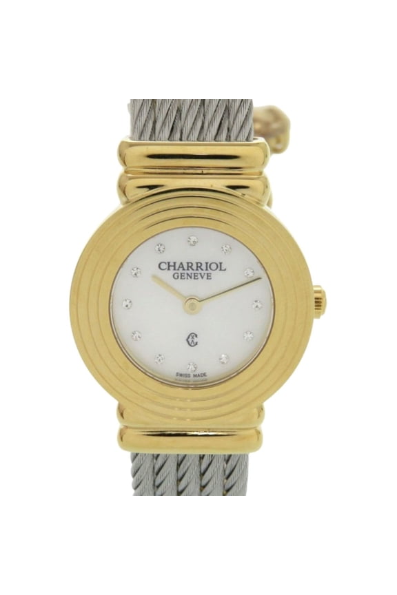 Pre-Owned Unused Charriol Saint-Tropez 12-Piece Diamond Stainless Steel Watch with...