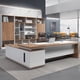 thumbnail image 2 of Executive Unusual Tea Office Desk Bookshelf Cheap Free Shipping Study Desks Filing Light Luxury Bureau Meuble Modern Furniture My Lux Decor Round, 2 of 30