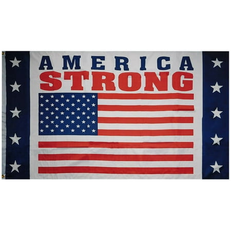 3x5 American First America Strong USA Woven Poly Flag