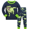 thumbnail image 4 of Pijamas de dibujos animados para niños, conjunto de ropa de otoño e invierno, dinosaurios, novedad de 2021, 4 of 4