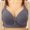 Gray, variant on Gray Bras for Older Women Large Bust Push-up Wire-Free Full-Figure Striped Bra Brasiers Women S(38/85)