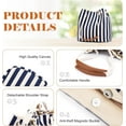 thumbnail image 3 of Women′s Tote Bag, Canvas Tote Bag for Women, Small Bucket Bag,Canvas Shoulder Bag Crossbody Bag Striped Pattern Beach Bag, 3 of 6