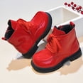 thumbnail image 5 of Girls Ankle Boots Kids Combat Boots Glossy Patent Bootie Lace Up Side Zipper Water Resistant Easy Clean for Fall Winter Daily Party Wear, 5 of 9