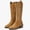 Brown, variant on Western Cowboy Boots for Women - Knee High Pointed Toe Chunky Heel Cowgirl Boots, Retro Country Vintage Classic Tall Boots