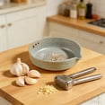 thumbnail image 3 of Birdeem Handmade Garlic Grater Bowl for Herbs,Ceramic Kitchen Tool with Integrated Shredder for Grating Garlic and Chopping Herbs,Easy To Clean Multifunctional Prep Bowl, 3 of 7