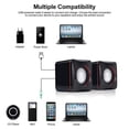 thumbnail image 2 of Mini Portable Compact Stereo Small Square 3.5 mm Audio Jack Laptop Desktop Computer USB Speaker, 2 of 7