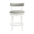 thumbnail image 4 of Hanover Swivel Counter Height Bar Stool - White and Gray - Set of 2, 4 of 9