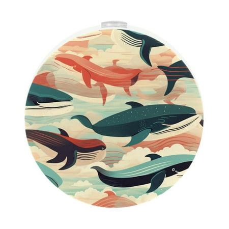 

Whale LED Circular Night Light - 2 Pack Induction Light Control Suitable for Multiple Scenarios