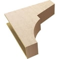 thumbnail image 6 of 9"W x 36"D x 36"H Thin Monterey Rough Cedar Woodgrain TimberThane Corbel, Primed Tan, 6 of 6