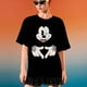 thumbnail image 5 of Camiseta estampada de Mickey Mouse de Disney para mujer, top de manga corta, disfraz de calle, divertida, Y2k, cara grande, verano, 5 of 5