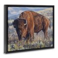 thumbnail image 3 of Stupell Industries Farmhouse Bison Grazing on Prairie Black Floating Frame Canvas Art, 31 x 25, by David Graham, 3 of 8