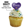 thumbnail image 3 of The Queen is Here Crown Royalty Heart Love Cupcake Picks Toppers Decoration Set of 6, 3 of 6