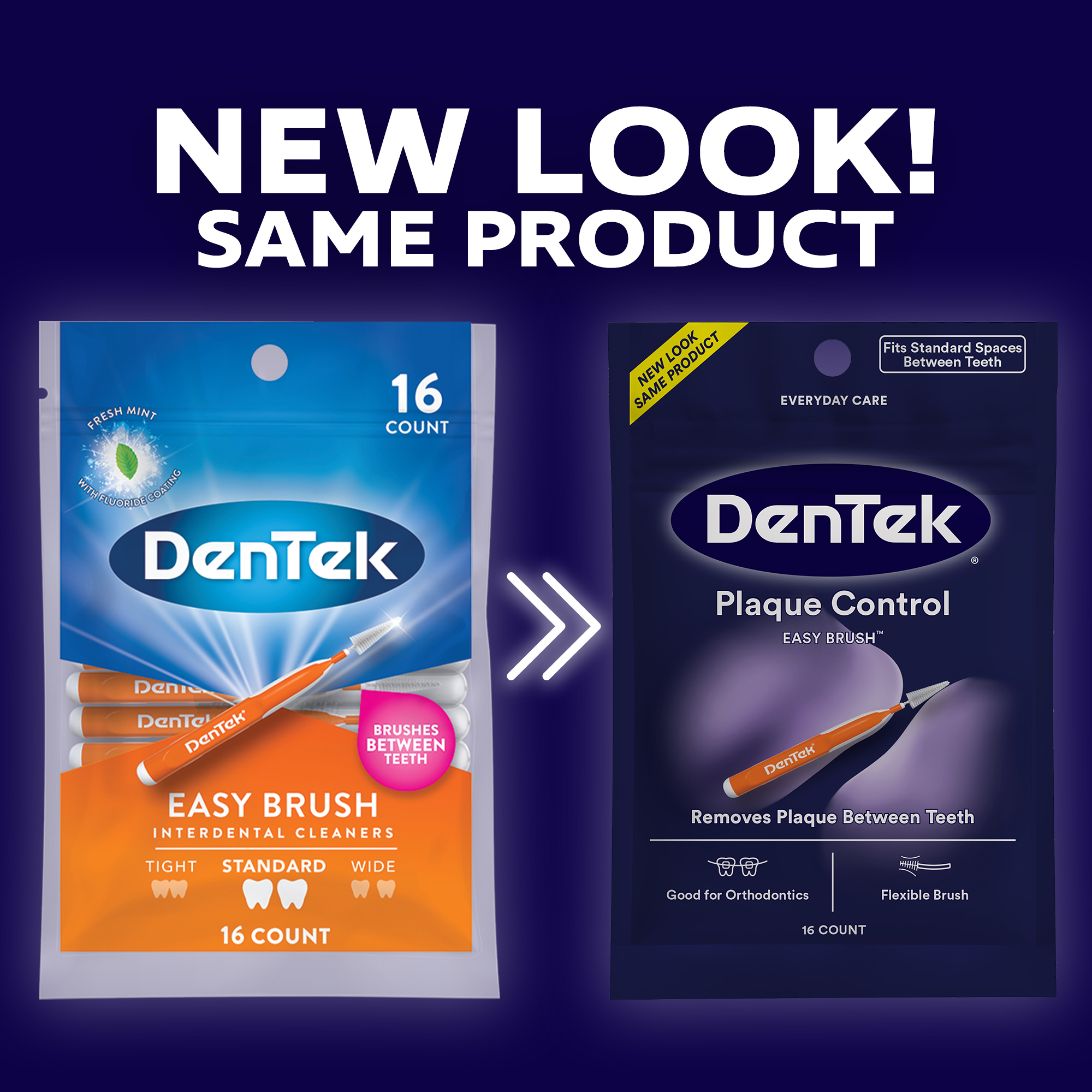 DenTek Easy Brush Interdental Cleaners, Standard, 16 Count, 1 Pack - image 3 of 8