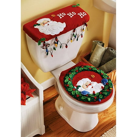 Peek-A-Boo Santa Felt Applique Kit Seat and Tank Cover