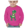 thumbnail image 1 of Tstars Boys Unisex Valentine's Day Shirts for Kids Love Valentine's Day I Love You This Much T Rex Gift Idea for Boy Toddler Kids Long Sleeve T Shirt, 1 of 5