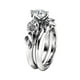 thumbnail image 2 of Anillos para mujer, regalos para mujer, anillo de pareja de diamantes con flor de rosa a la moda para mujer, 2 of 4