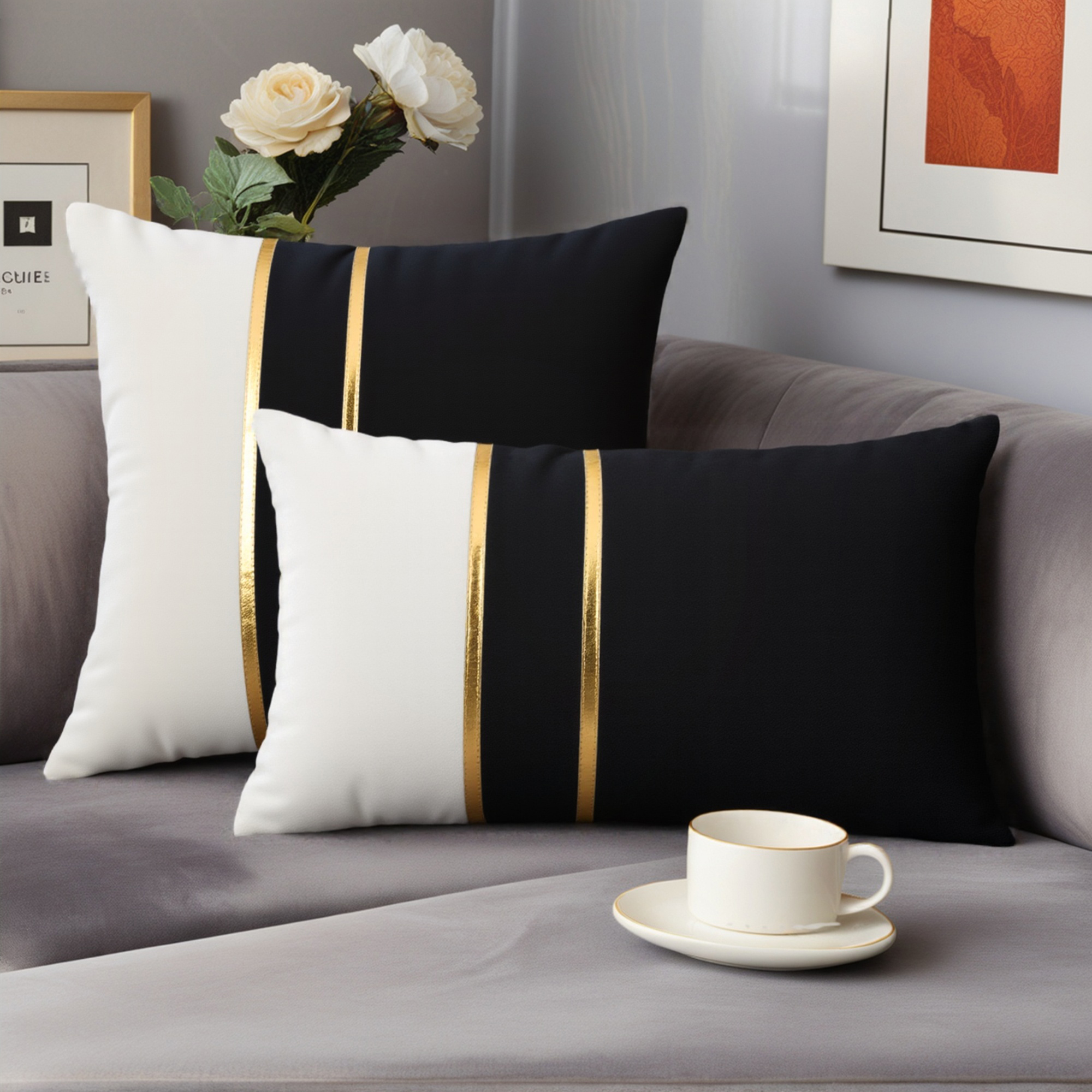 Unique Bargains Velvet Soft Square Pillow Covers Pack of 2 Black 18" x 18"
