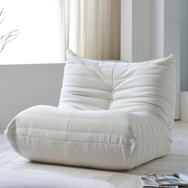 Magic Home Memory Foam Floor Chair Comfortable Back Support Lazy Sofa Comfy for Reading Game Meditating Teddy Fabric ottoman Walmart Business Supplies