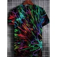thumbnail image 3 of Men's Short Sleeve T-Shirt - Neon Abstract, Summer Top, Washable Shirt, Comfortable Fit, 3 of 6