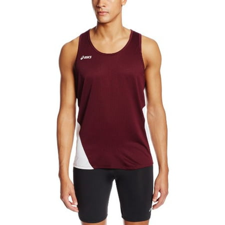 ASICS Men's Wicked Wrestling Singlet (Maroon/White), X-Large