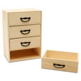 thumbnail image 3 of Wood Desk Organizer with Drawers for DIY Desk Storage, 11 Inch, Pack of 3, 4 Drawers w/ Metal Handles for Craft Supplies/Jewelry, by Woodpeckers, 3 of 5