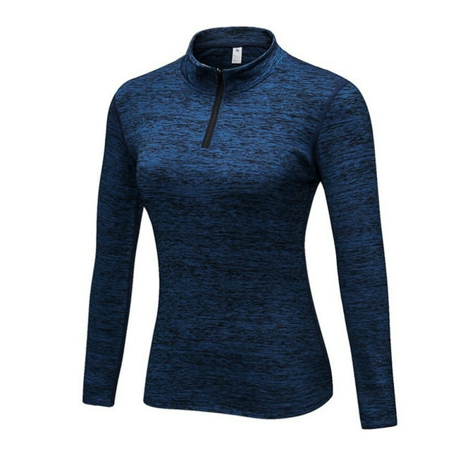 Sudadera con capucha Minnieouse Invierno mujer ejercicio Fitness térmica color sólido azul