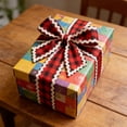 thumbnail image 3 of Wave Plaid Decorative Ribbon Streamer 100 ft Polyester DIY Home Party Wedding Holiday Decoration, 3 of 6