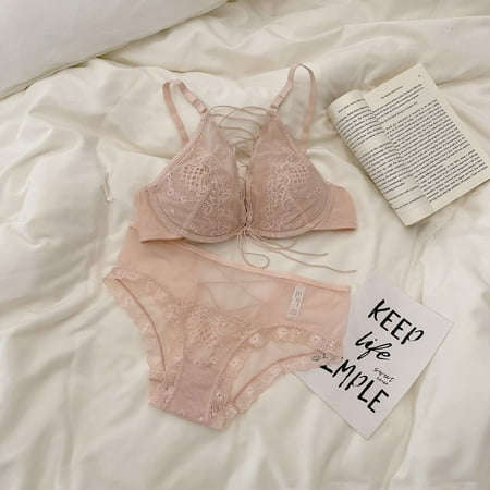 HHH Ballet Style Strap Push up Lace Sexy Lingerie Sexy Hot Girl French Style Big Chest Small Hollow out Bra Set