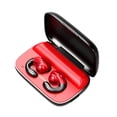 thumbnail image 1 of Auriculares inalámbricos Bluetooth 5.0 de conducción ósea Auriculares deportivos de música con oreja colgante con caja de carga, Rojo Jumpingount EL2345-03B, 1 of 2