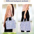 thumbnail image 4 of FORMRS Womens Corduroy Tote Bag Crossbody Shoulder Purse Handbag with Detachable Strap, Light Blue Daisy Pattern, 4 of 7