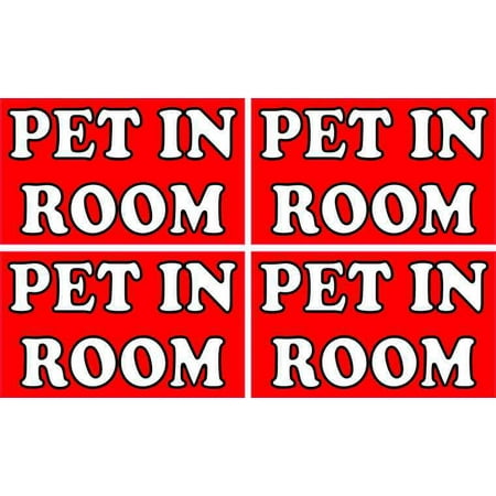 2.5in x 1.5in Pet in Room Stickers