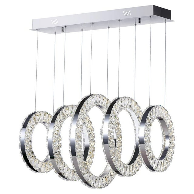 CWI Lighting Celina Lustre LED avec Finition Chromée