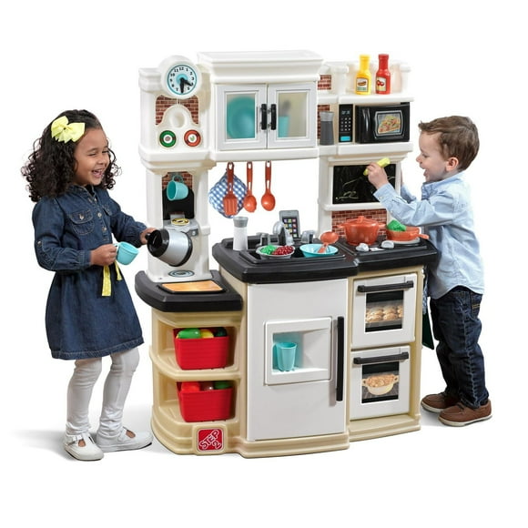 Step2 Great Gourmet Multicolor Toddler Play Kitchen with 36-piece Accessory set for Ages 2 and up
