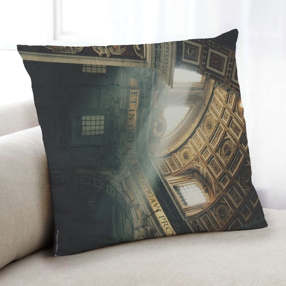 Ahgly Company Sites St Peters Basilica Indoor Throw Pillow, 18 inch by 18 inch