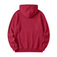 thumbnail image 5 of MNCLS Men's Waffle Knit Hoodie Pullover with Quarter-Zip Neck, Drawstring Hood and Kangaroo Pocket for Casual Everyday Wear - BRIGHTRED_XXXL, 5 of 5