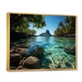 thumbnail image 2 of Designart "Beaches of Bora Bora II" Nautical & Beach Floater Framed Wall Art Print, 2 of 7