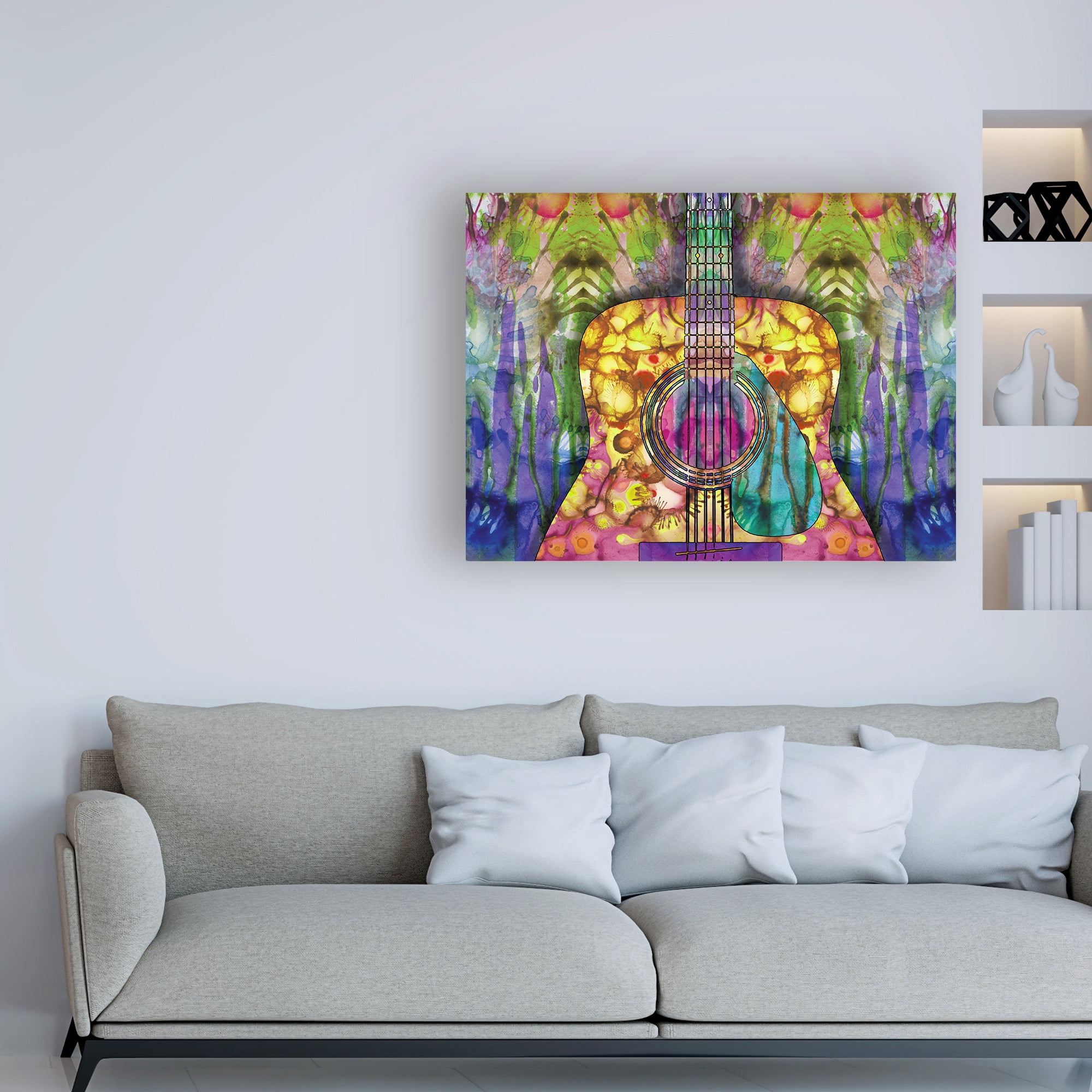 Trademark Fine Art 'Guitar 2 Abstract' Canvas Art by Dean Russo