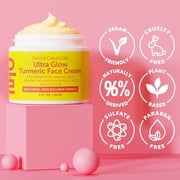 SeoulCeuticals Ultra Glow Turmeric Face Cream, Korean Skincare Face Moisturizer, 2 fl oz