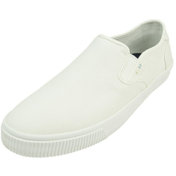 Mens white canvas 2024 slip on shoes