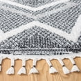 thumbnail image 3 of SAFAVIEH Moroccan Tassel Reanna Southwestern Shag Area Rug, Ivory/Black, 6'7" x 6'7" Round, 3 of 8