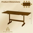 thumbnail image 5 of Resenkos 71" Farmhouse Dining Table for 8 with Solid Wood Legs, Walnut, 5 of 8