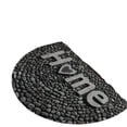 thumbnail image 2 of 3D Visual Illusion Entryway Half-Moon Doormat 60*90Cm Pebble Pattern Non-Slip Water Absorbent Crystal Fleece Mat For Indoor Outdoor High Traffic Areas, 2 of 4
